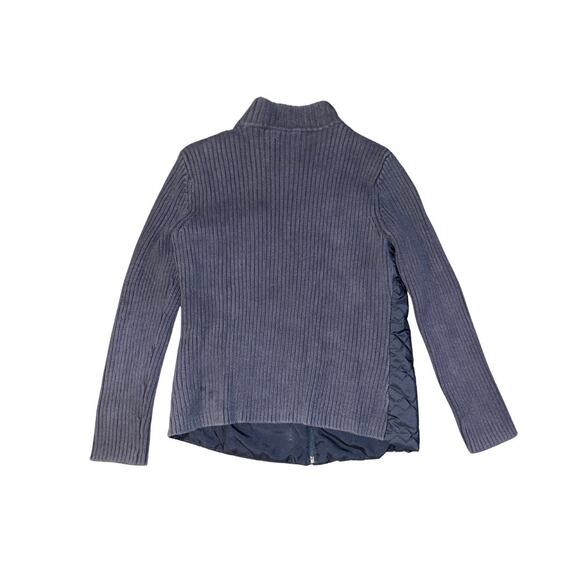Croft & Barrow Sweater Full Zip Rib Knit Cardigan Mock Neck 100% Cotton Size PS - Picture 2 of 4